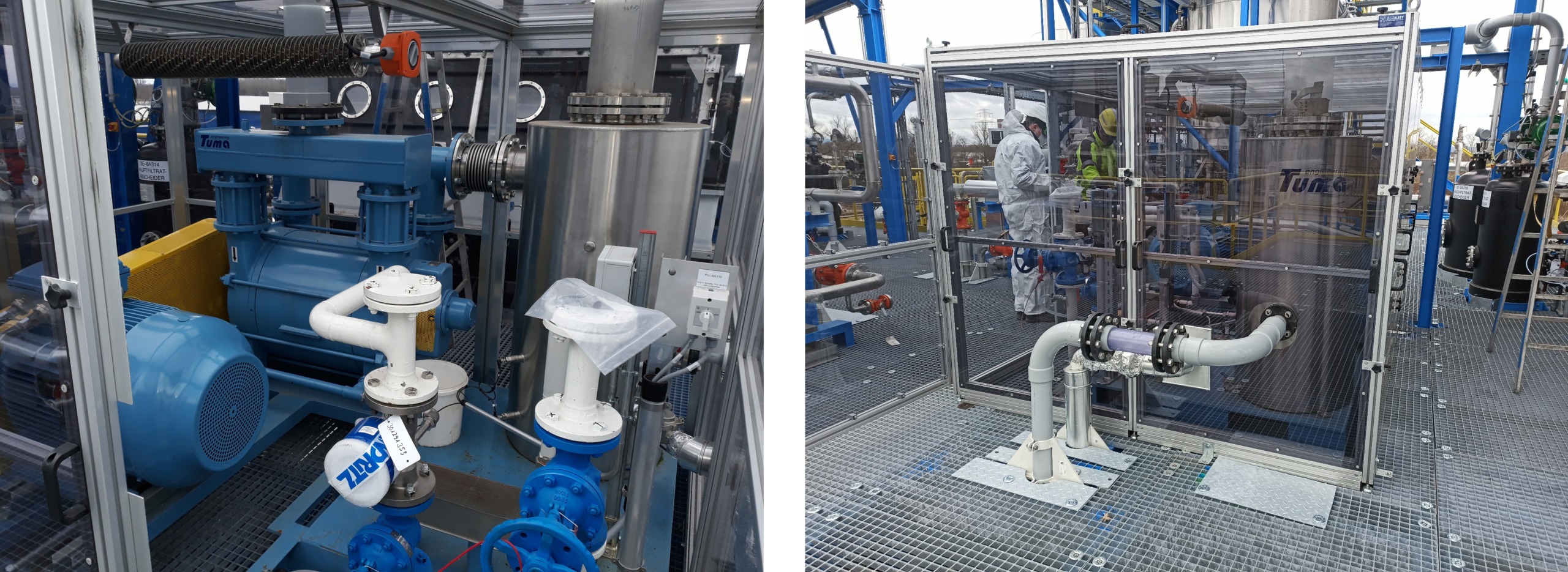 Vakuumanlage für Großproduktion von H2SO4 mit Schutzverkleidung